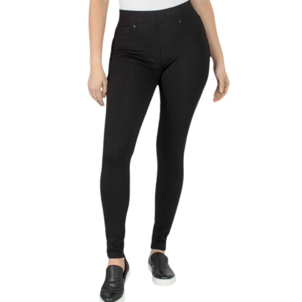 Seven7‎ Women's Black 4 Way Stretch Pull On Leggings Pants with Pockets Small
